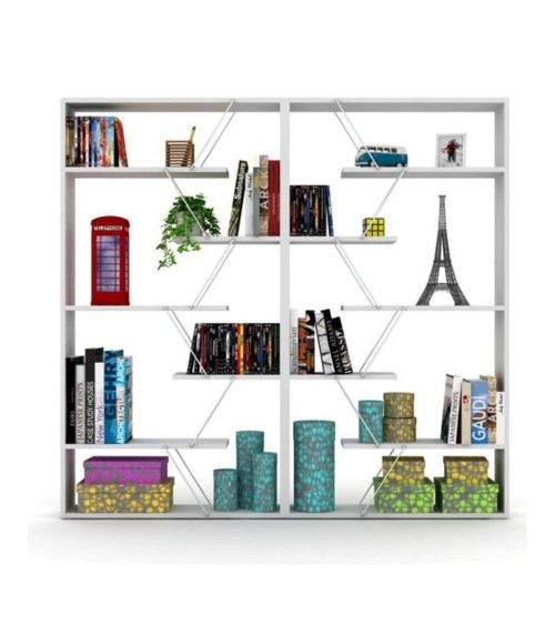 Libreria Tars bianca 84x24x157H RF1603242