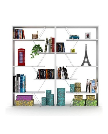 Libreria Tars bianca 84x24x157H RF1603242