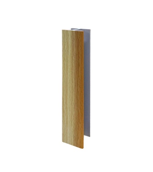 Giunzione lineare per zoccolo in PVC H 10 cm. faggio