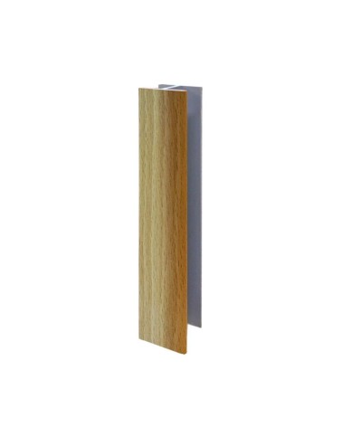 Giunzione lineare per zoccolo in PVC H 10 cm. faggio
