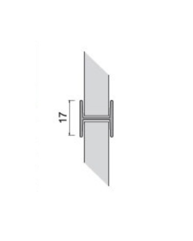 Giunzione lineare per zoccolo in PVC H 10 cm. faggio