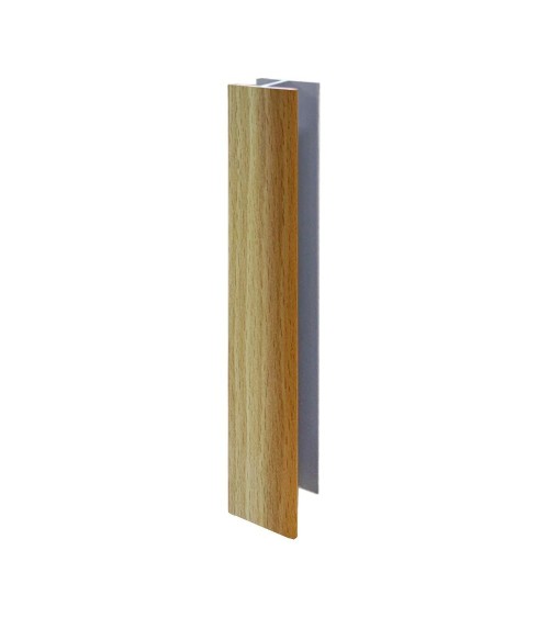Giunzione lineare per zoccolo in PVC H 15 cm. faggio