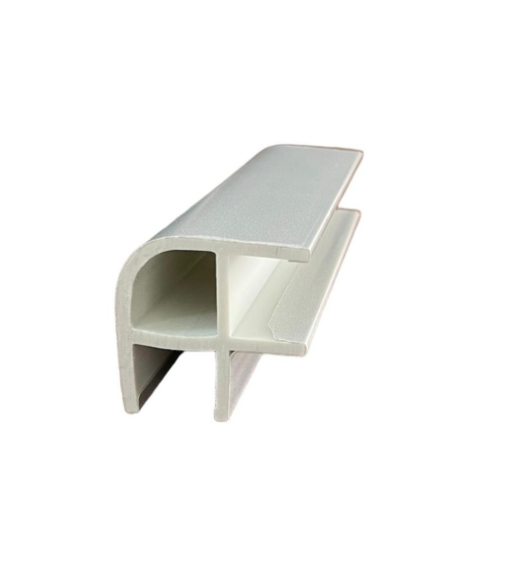 Angolare zoccolo in pvc rivestito alluminio H 10 cm.
