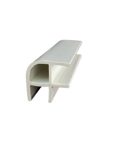 Angolare zoccolo in pvc rivestito alluminio H 10 cm.