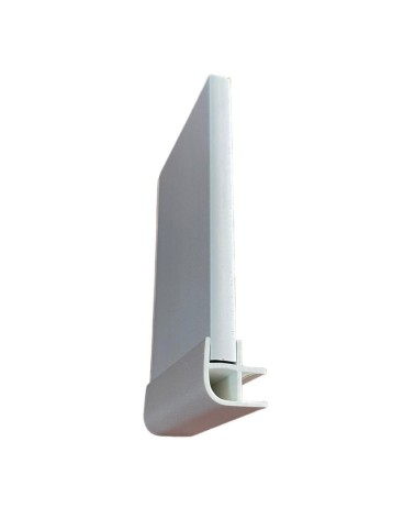 Angolare zoccolo in pvc rivestito alluminio H 10 cm.