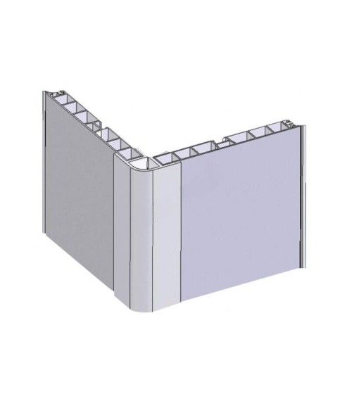 Angolare zoccolo in pvc rivestito alluminio H 10 cm.