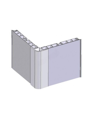 Angolare zoccolo in pvc rivestito alluminio H 10 cm.