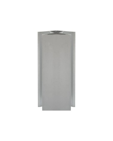 Angolare per zoccolo 90° R12 doppio rivestimento in PVC alluminio satinato H 10 cm.