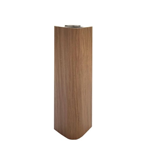 Angolare per zoccolo 90° R12 in faggio scuro H 12 cm.