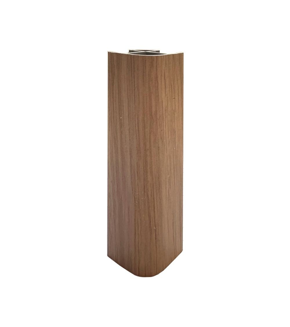 Angolare per zoccolo 90° R12 in faggio scuro H 12 cm.