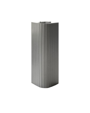 Angolare per zoccolo 90° R12 in pvc colore alluminio millerighe H 9.7 cm.