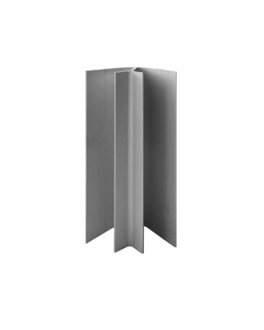 Angolare per zoccolo 90°/135° R12 in pvc colore alluminio satinato H 9.7 cm.