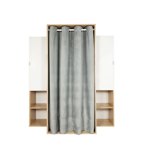Guardaroba Krell rovere bianco 150x56x184h