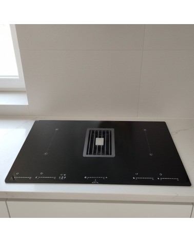 Piano cottura con cappa integrata Faber Maestro BK Glass NG A830 nero classe A+++