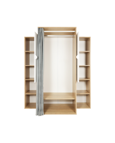Guardaroba Krell rovere bianco 150x56x184h