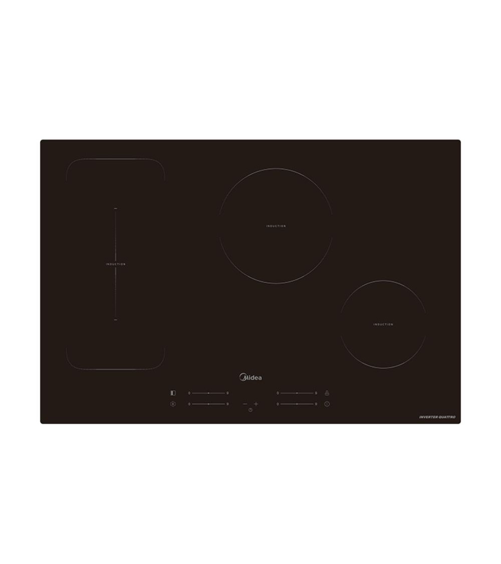 Piano cottura Midea ad induzione MIH740F98K0 77 cm 1 zona bridge colore nero