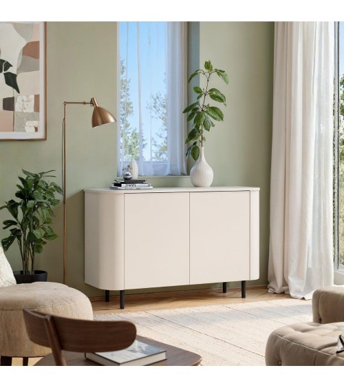 Madia Marini con 2 ante 130x43x85 H cm colore cashmere
