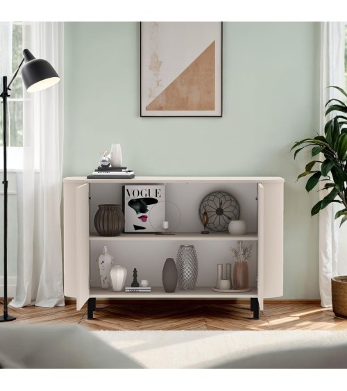 Madia Marini con 2 ante 130x43x85 H cm colore cashmere