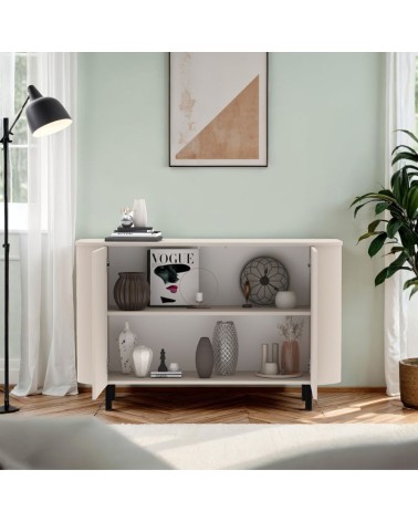 Madia Marini con 2 ante 130x43x85 H cm colore cashmere