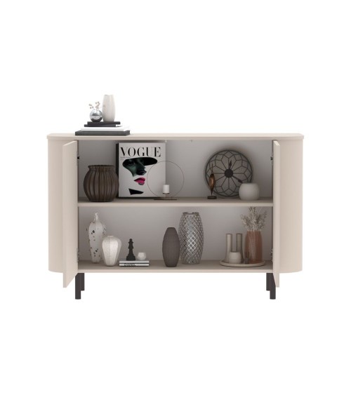 Madia Marini con 2 ante 130x43x85 H cm colore cashmere