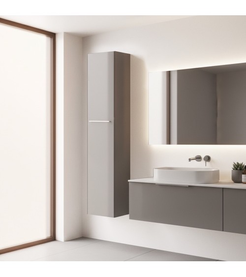 Colonna bagno sospesa Remix 1 anta H 174 colore grigio granito