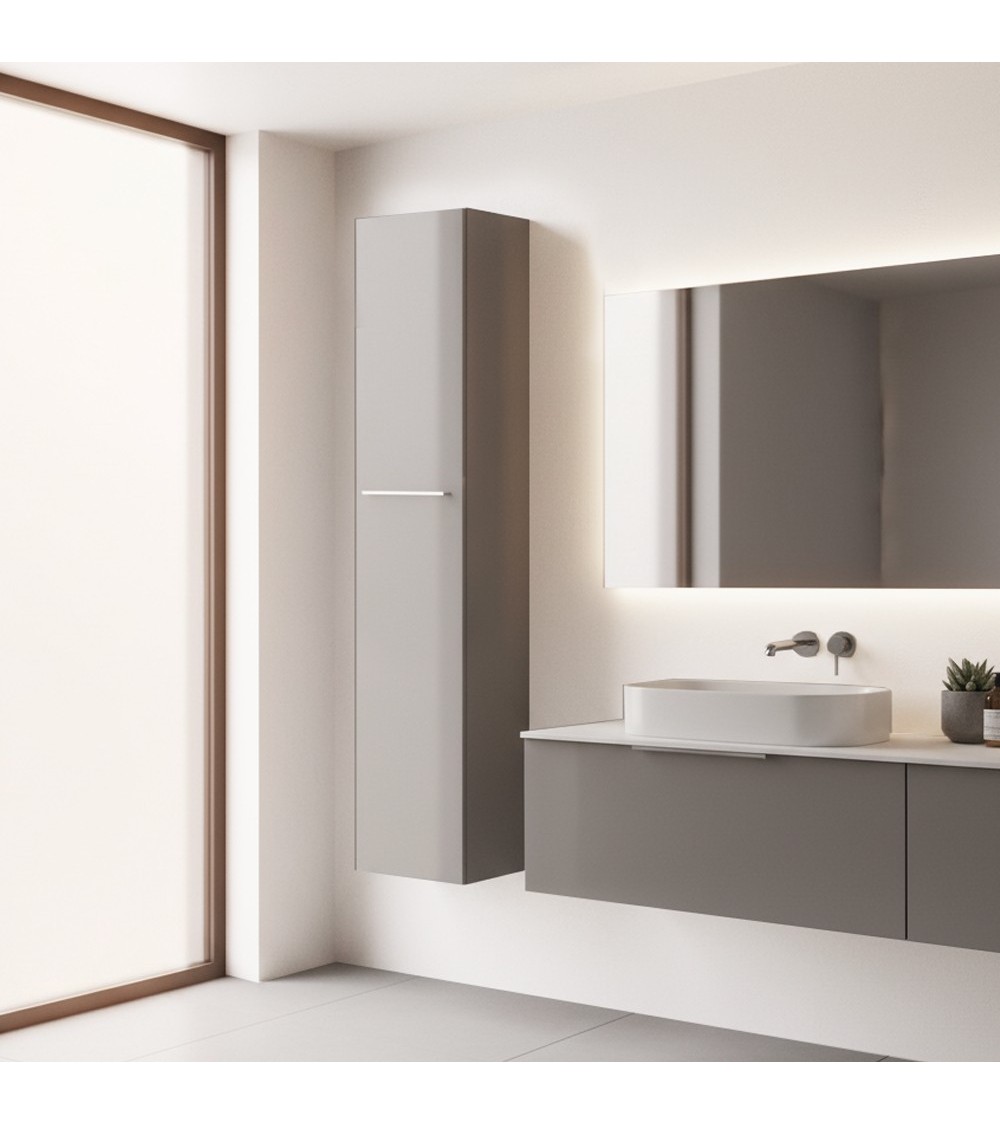Colonna bagno sospesa Remix 1 anta H 174 colore grigio granito