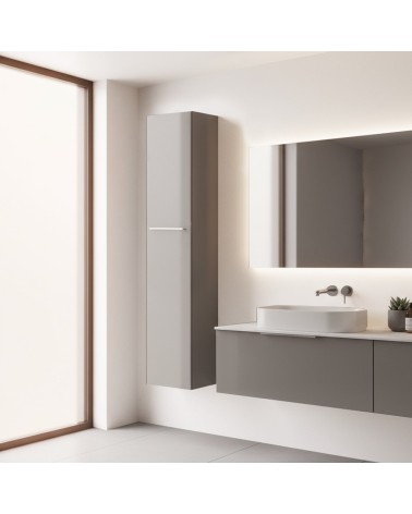 Colonna bagno sospesa Remix 1 anta H 174 colore grigio granito