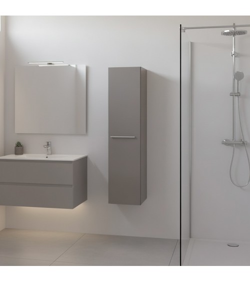 Colonna bagno sospesa Remix 1 anta H 115 colore grigio granito