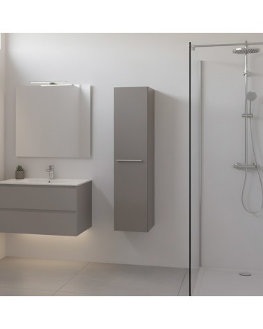 Colonna bagno sospesa Remix 1 anta H 115 colore grigio granito