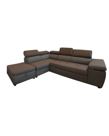 Divano angolare Gisella Mozart con pouff contenitore sinistro 285x238 mozart 9 elephant e mozart 4 light grey