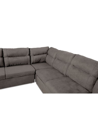 Divano angolare Washington con letto e 2 contenitori in tessuto khaki Enjoy 09