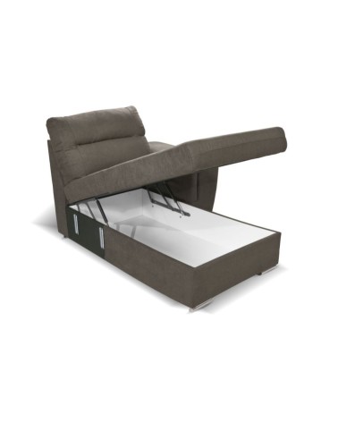 Divano angolare Washington con letto e 2 contenitori in tessuto khaki Enjoy 09