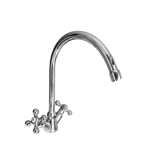 Miscelatore per cucina Biella con manopole finitura cromo