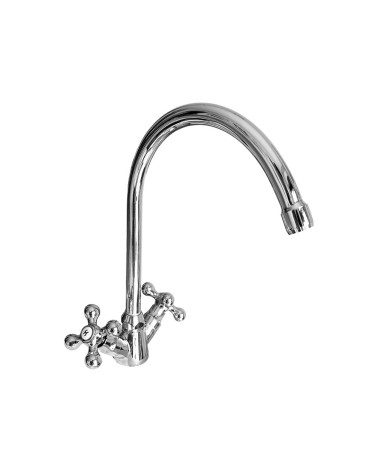 Miscelatore per cucina Biella con manopole finitura cromo