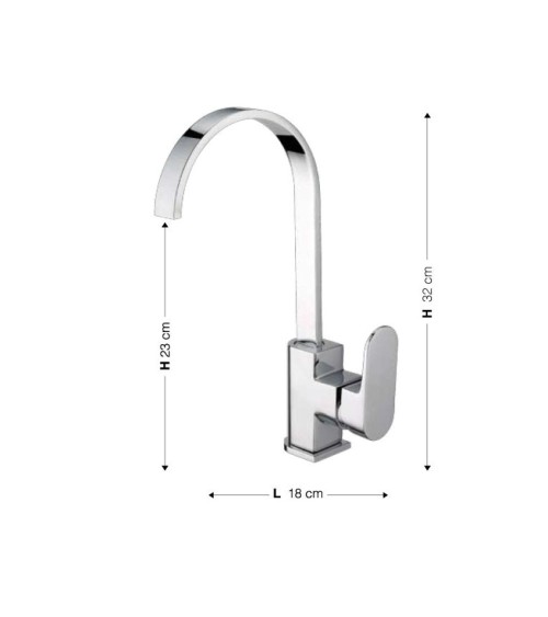 Miscelatore per cucina Samarcanda finitura cromo