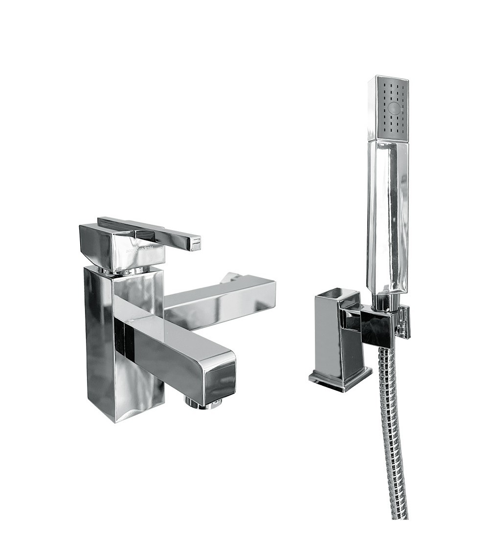 Miscelatore vasca Quadra con finitura cromo