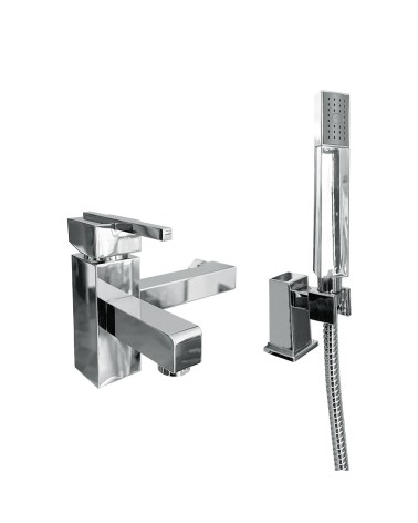Miscelatore vasca Quadra con finitura cromo