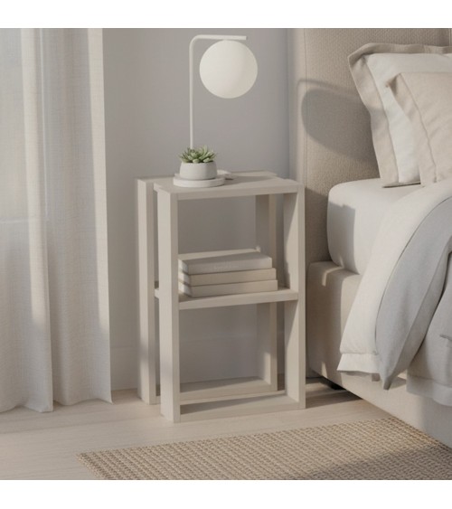 Tavolino comodino Lonie colore cashmere