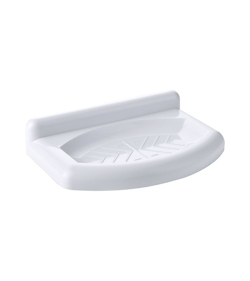 Porta sapone da parete 119PL in plastica colore bianco