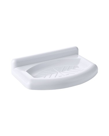 Porta sapone da parete 119PL in plastica colore bianco