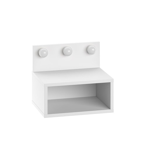 Comodino sospeso Treo con luci integrate colore bianco
