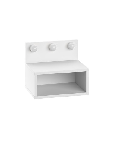 Comodino sospeso Treo con luci integrate colore bianco