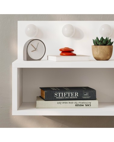 Comodino sospeso Treo con luci integrate colore bianco