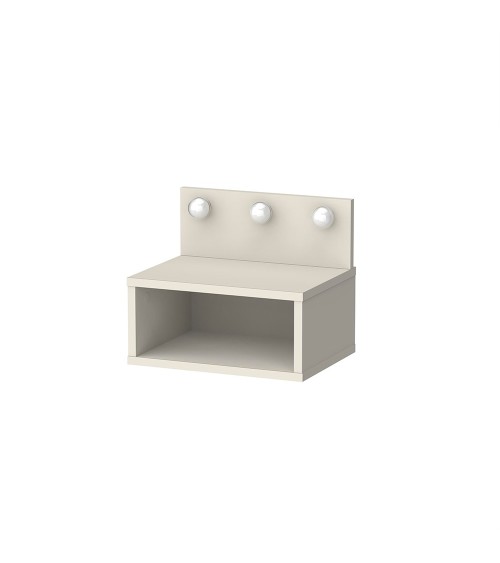 Comodino sospeso Treo con luci integrate colore cashmere