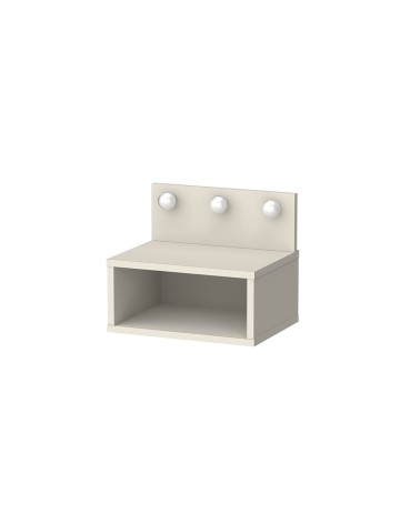 Comodino sospeso Treo con luci integrate colore cashmere