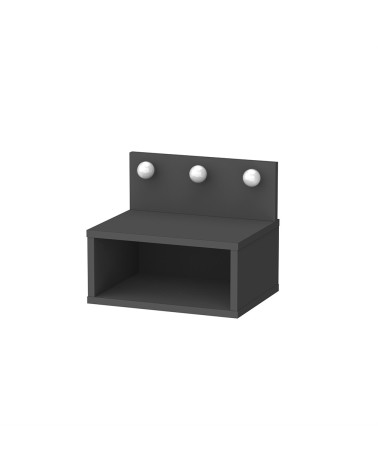 Comodino sospeso Treo con luci integrate colore antracite