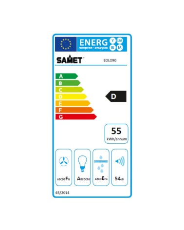 Cappa a piramide 90 cm Eolo 90 nera Samet