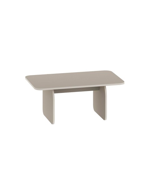 Tavolino da salotto Pietra con gambe a pannello piatto in colore cashmere