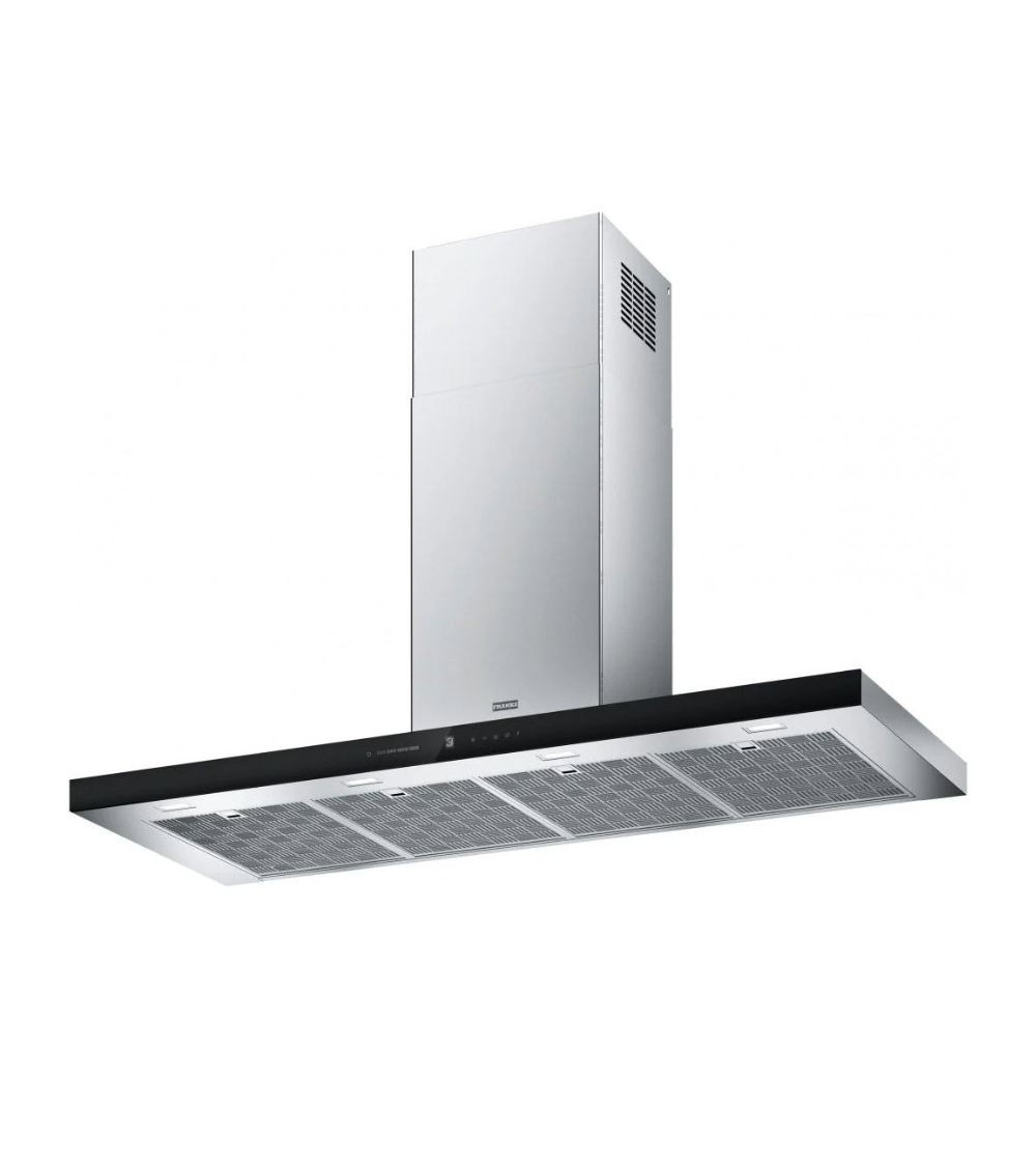 Cappa Franke da parete FTLN 120 cm inox e vetro nero classe A+