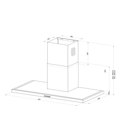 Samet Cappa Embla 60 da parete acciaio inox